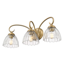 Golden Canada 6952-BA3 BCB-CLR - Golden Lighting Audra 3-light Vanity in Brushed Champagne Brass